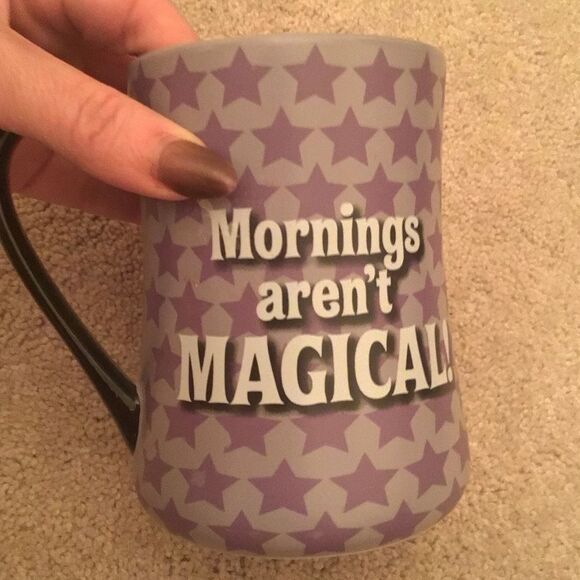 Disney Parks Tinker Bell "Mornings Aren't Magical" Pixie Power Coffee Mug 16 OZ - Picture 2 of 4